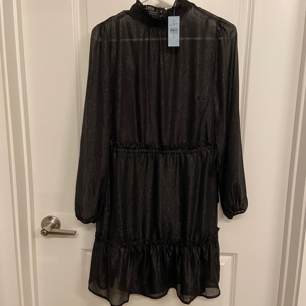 [MP] LOFT Black Shimmer Dress
